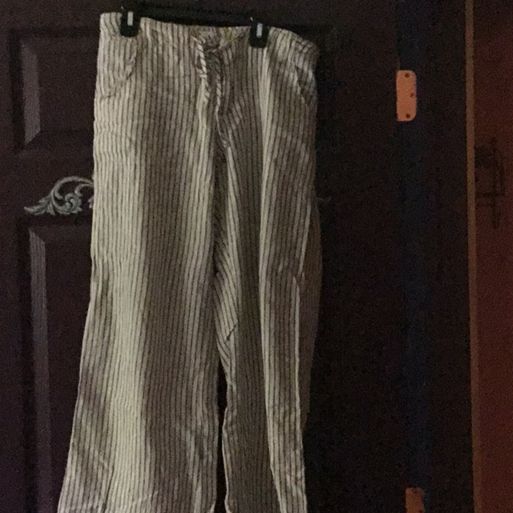 Linen/ cotton wide leg pants size S